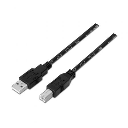 Cabo USB 2.0 Impressora Aisens A101-0006/ USB Tipo-B Macho - USB Macho/ Até 2.5W/ 60Mbps/ 1.8m/ Preto