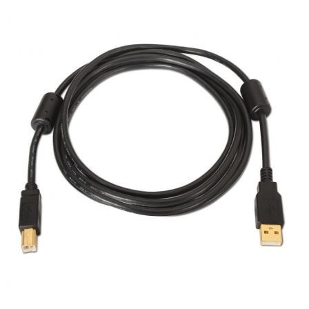 Cabo USB 2.0 Impressora Aisens A101-0010/ USB Tipo-B Macho - USB Macho/ Até 2.5W/ 60Mbps/ 3m/ Preto - Imagem 2