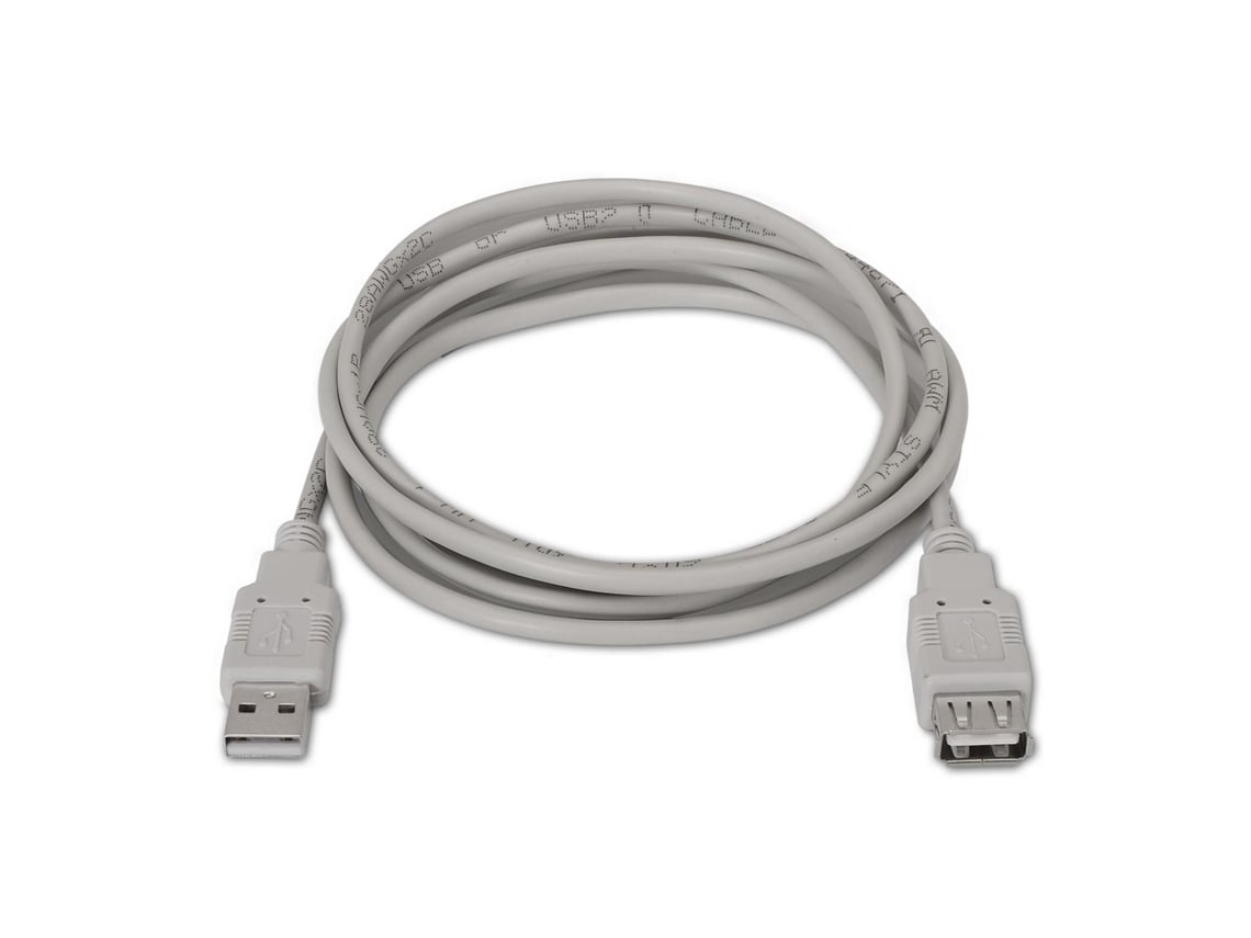 Cabo Extensor USB 2.0 Aisens A101-0012/ USB Macho - USB Fêmea/ Até 2.5W/ 60Mbps/ 1m/ Bege - Imagem 3