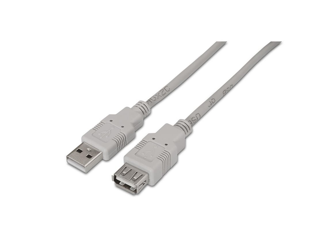 Cabo Extensor USB 2.0 Aisens A101-0012/ USB Macho - USB Fêmea/ Até 2.5W/ 60Mbps/ 1m/ Bege - Imagem 2