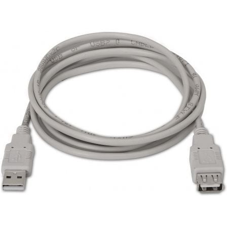 Cabo de Extensão USB 2.0 Aisens A101-0013/ USB Macho - USB Fêmea/ Até 2.5W/ 60Mbps/ 1.8m/ Bege - Imagem 2