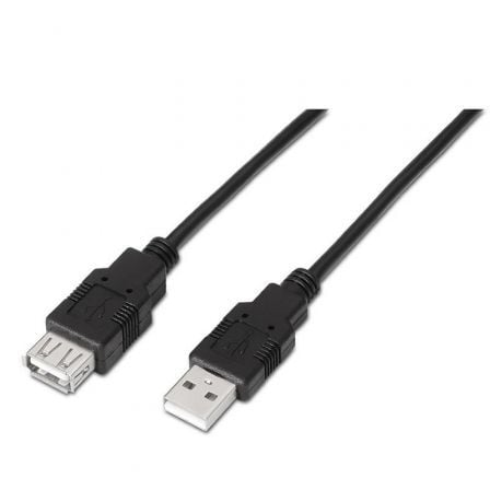 Cabo Extensor USB 2.0 Aisens A101-0017 / USB Macho - USB Fêmea / Até 2.5W / 60Mbps / 3m / Preto