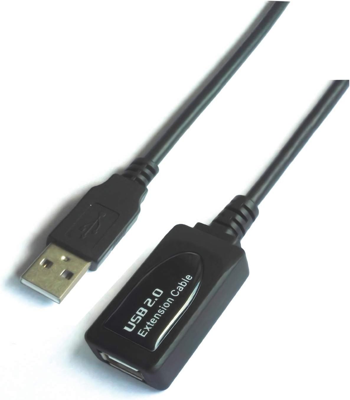 Cabo Extensor USB 2.0 Aisens A101-0018/ USB Macho - USB Fêmea/ Até 2.5W/ 60Mbps/ 5m/ Preto