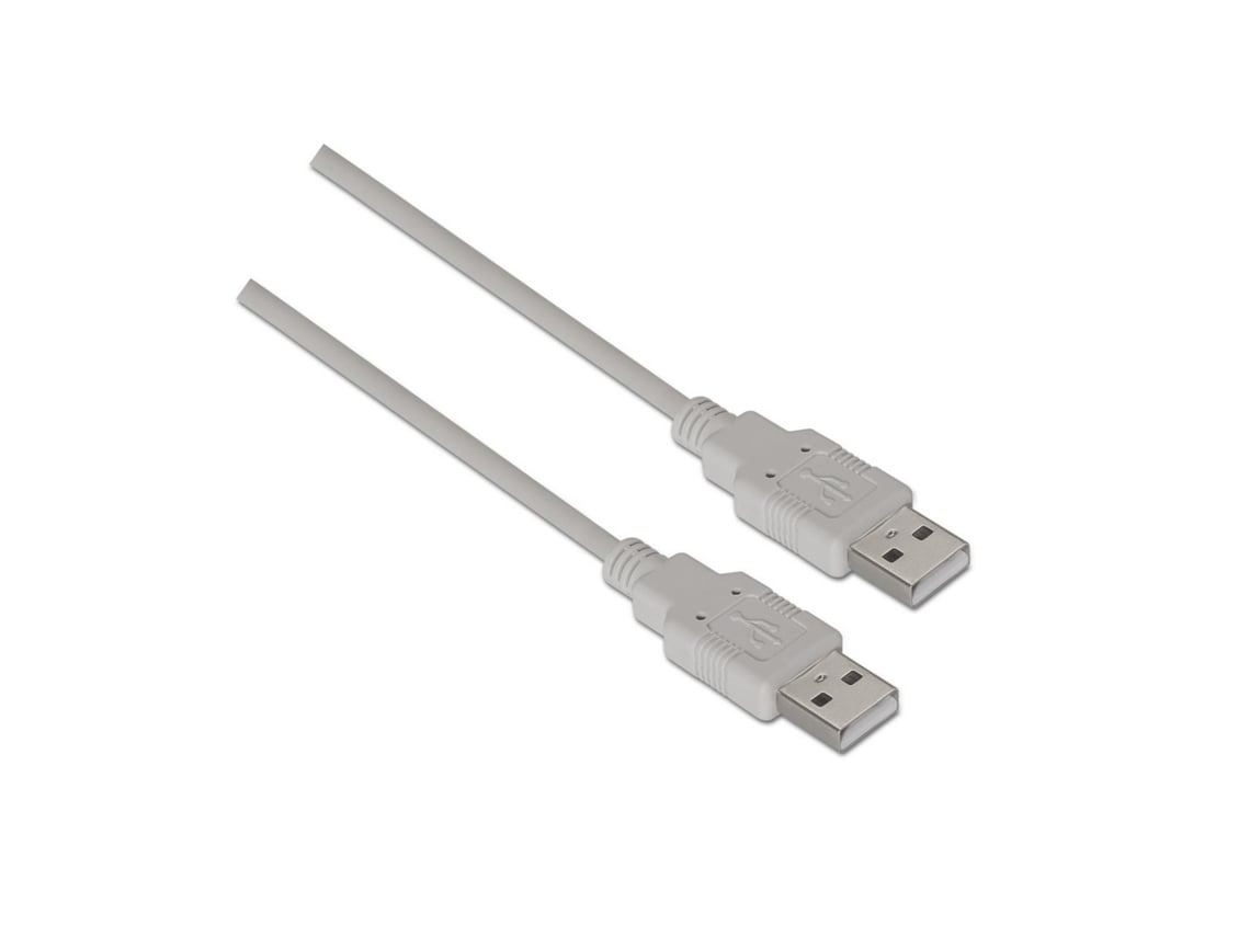 Cabo USB 2.0 Aisens A101-0021/ USB Macho - USB Macho/ Até 2.5W/ 60Mbps/ 1m/ Bege - Imagem 2