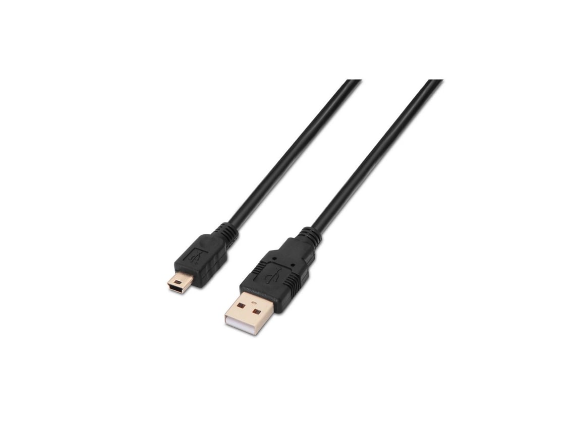 Cabo USB 2.0 Aisens A101-0023/ USB Macho - USB Mini Macho/ Até 2.5W/ 60Mbps/ 50cm/ Preto - Imagem 3