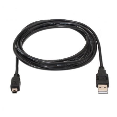 Cabo USB 2.0 Aisens A101-0025/ USB Macho - USB Mini/ Até 2.5W/ 60Mbps/ 1.8m/ Preto - Imagem 2