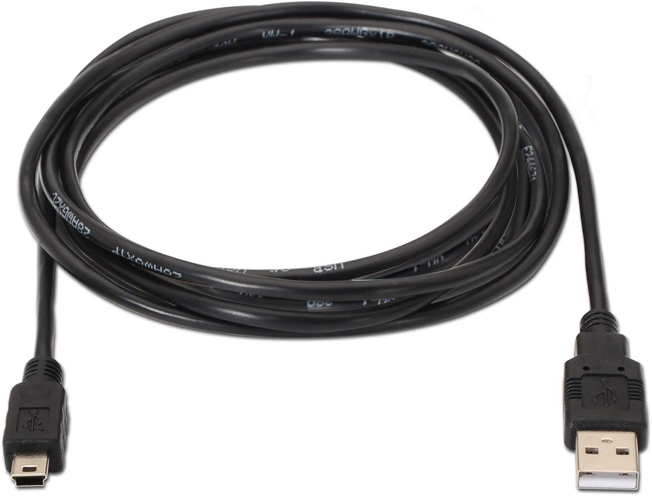 Cable USB 2.0 Aisens A101-0026/ USB Macho - MiniUSB Macho/ Até 2.5W/ 60Mbps/ 3m/ Preto - Imagem 2