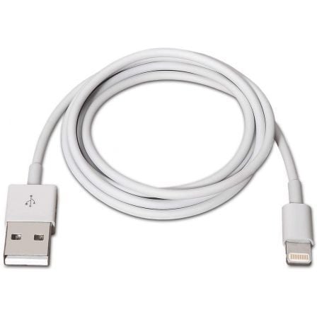 Cabo USB 2.0 Lightning Aisens A102-0035/ USB Macho - Lightning Macho/ Até 2.5W/ 60Mbps/ 1m/ Branco - Imagem 2