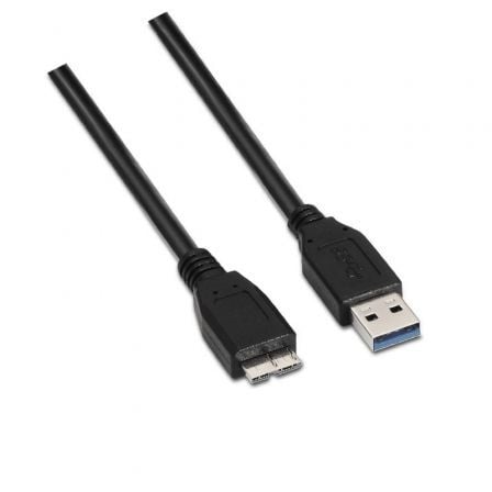Cabo USB 3.0 Aisens A105-0043/ USB Macho - MicroUSB Macho/ Até 9W/ 625Mbps/ 1m/ Preto