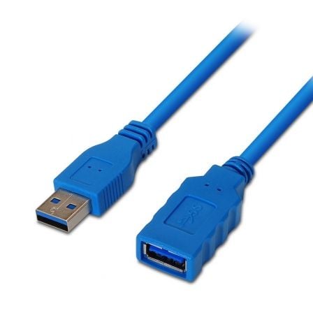 Cabo Extensor USB 3.0 Aisens A105-0045/ USB Macho - USB Fêmea/ Até 9W/ 625Mbps/ 1m / Azul