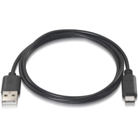 Cabo USB 2.0 Tipo-C Aisens A107-0051/ USB Tipo-C Macho - USB Macho/ Até 9W/ 625Mbps/ 1m/ Preto - Imagem 2