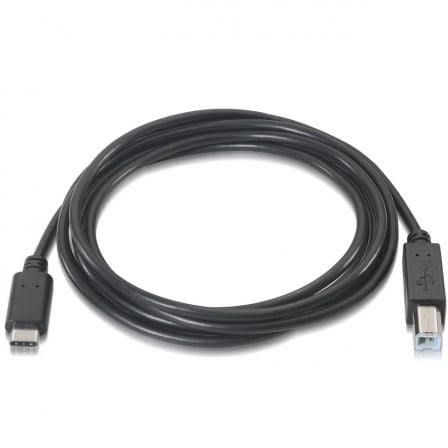 Cabo USB 2.0 para Impressora Aisens A107-0053/ USB Tipo-C Macho - USB Tipo-B Macho/ Até 9W/ 625Mbps/ 1m/ Preto - Imagem 2