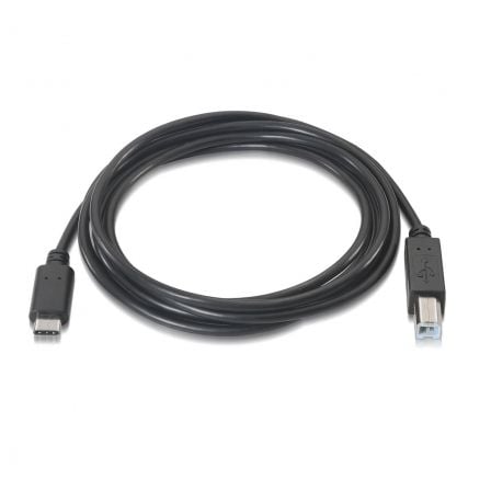 Cabo USB 2.0 Impressora Aisens A107-0054/ USB Tipo-C Macho - USB Tipo-B Macho/ Até 9W/ 625Mbps/ 2m/ Preto - Imagem 2