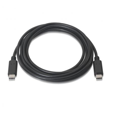 Cabo USB 2.0 Tipo-C Aisens A107-0055/ USB Tipo-C Macho - USB Tipo-C Macho/ Até 9W/ 625Mbps/ 50cm/ Preto - Imagem 2