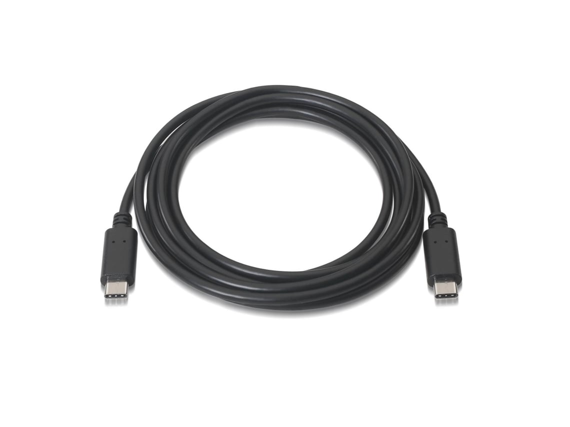 Cabo USB 2.0 Tipo-C Aisens A107-0056/ USB Tipo-C Macho - USB Tipo-C Macho/ Até 9W/ 625Mbps/ 1m/ Preto - Imagem 3