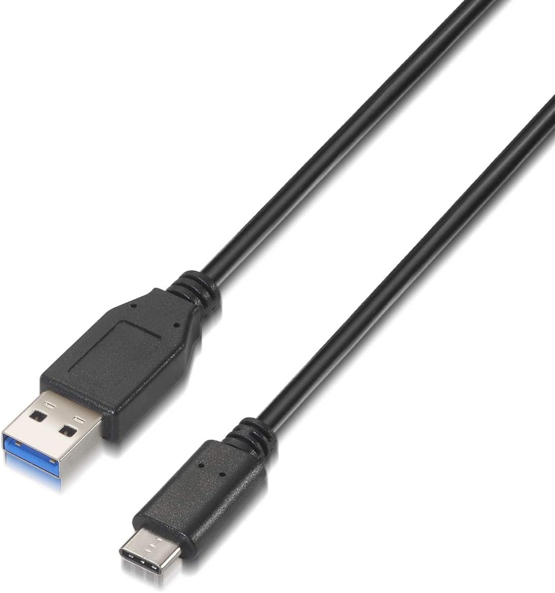 Cabo USB 3.1 Tipo-C Aisens A107-0060/ USB Tipo-C Macho - USB Macho/ Até 27W/ 625Mbps/ 1m/ Preto
