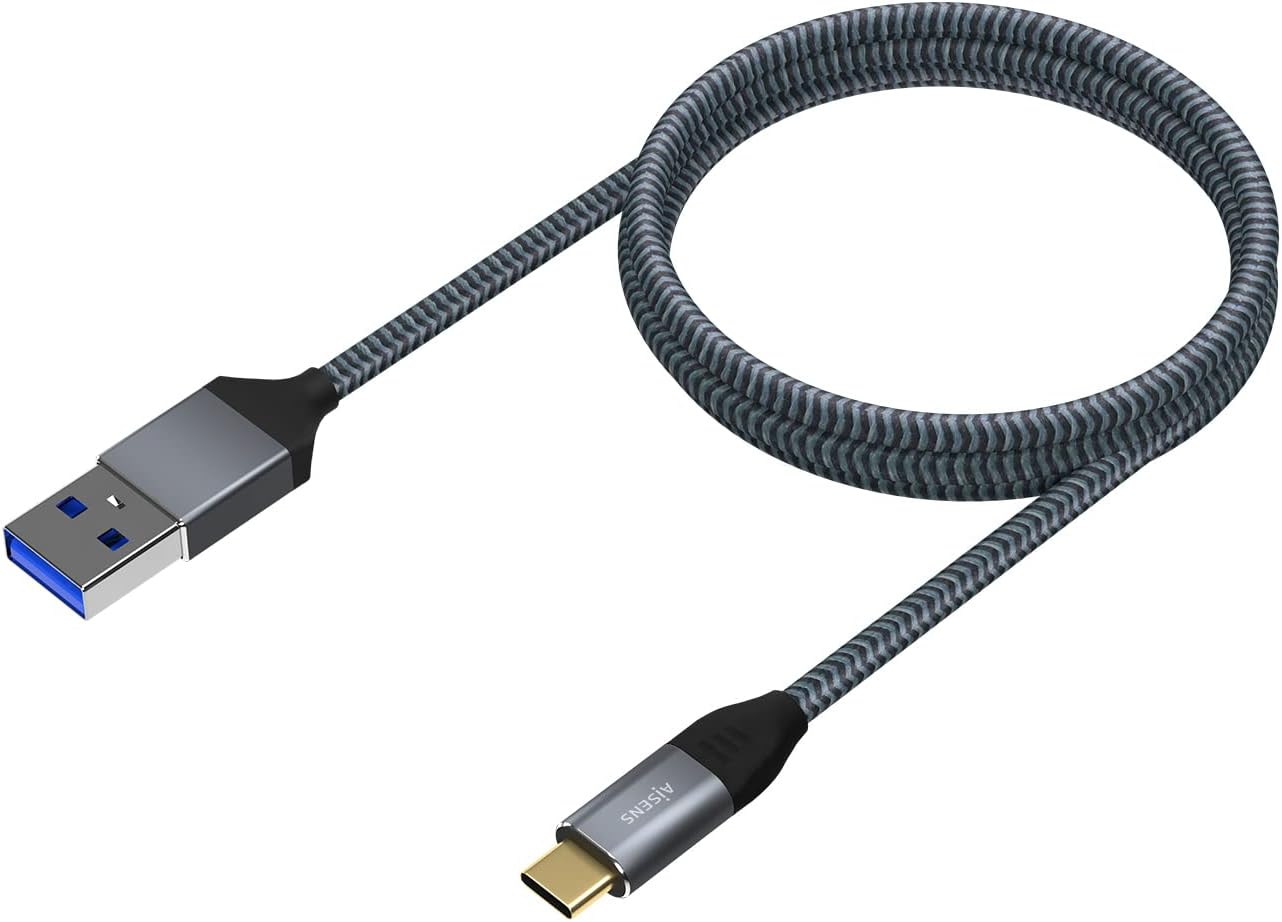 Cabo USB 3.1 Tipo-C Aisens A107-0630/ USB Tipo-C Macho - USB Macho/ Até 27W/ 1250Mbps/ 50cm/ Cinzento - Imagem 2