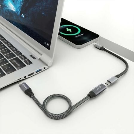 Cabo Extensor USB 3.2 Aisens A107-0761/ USB Tipo C Macho - USB Tipo C Fêmea/ Até 100W/ 20Gbps/ 1.5m/ Cinzento - Imagem 4