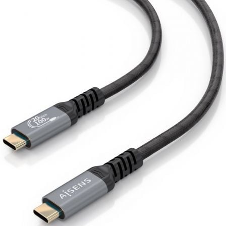 Cabo USB 3.2 Tipo-C Aisens A107-0988/ USB Tipo-C Macho - USB Tipo-C Macho/ Até 100W/ 20Gbps/ 3m/ Preto - Imagem 3