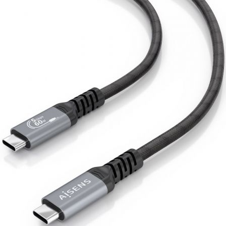Cabo USB 3.2 Tipo-C Aisens A107-0991/ USB Tipo-C Macho - USB Tipo-C Macho/ Até 60W/ 5Gbps/ 7m/ Preto - Imagem 3