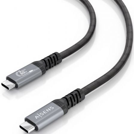 Cabo USB 3.2 Tipo-C Aisens A107-0991/ USB Tipo-C Macho - USB Tipo-C Macho/ Até 60W/ 5Gbps/ 10m/ Preto - Imagem 3