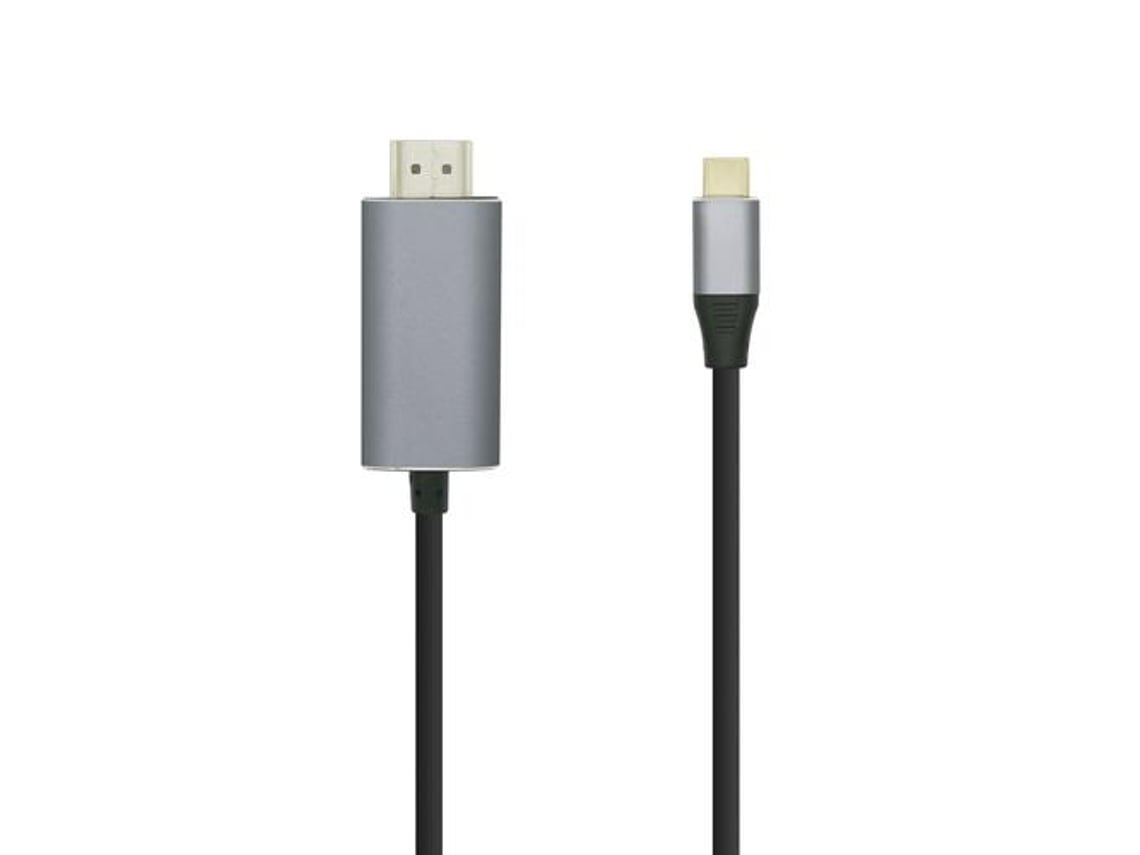 Cabo Conversor Aisens A109-0393/ USB Tipo-C Macho - HDMI Macho/ Até 27W/ 1250Mbps/ 1.8m/ Preto - Imagem 3