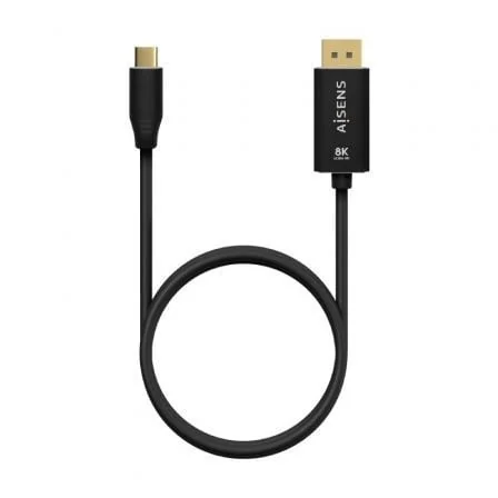 Cabo Conversor AISENS USB-C para DisplayPort 8K 60Hz 0.8m Preto - Imagem 3