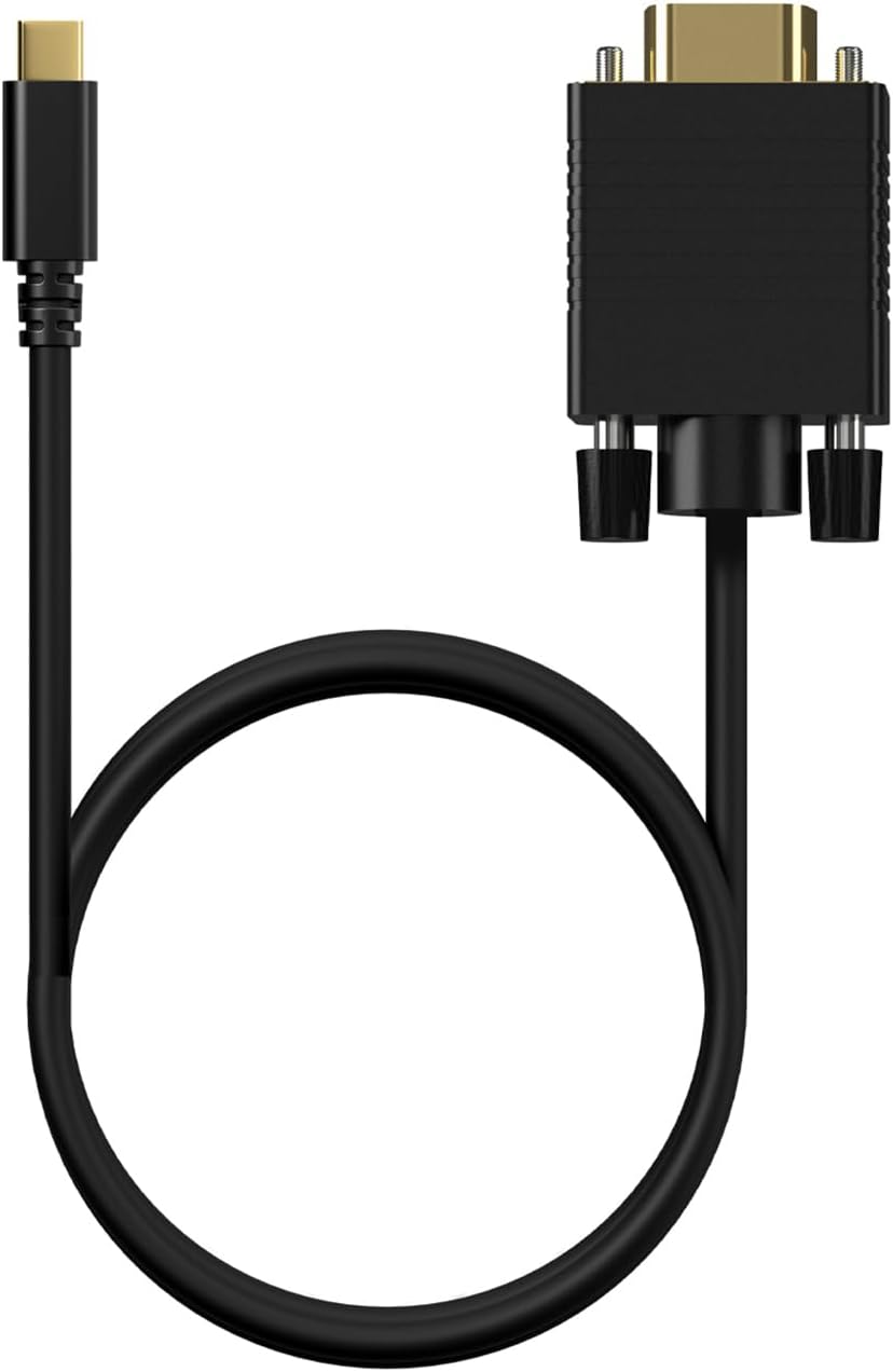 Cabo Conversor Aisens A109-0692/ USB Tipo-C Macho - VGA Macho/ Até 27W/ 1250Mbps/ 80cm/ Preto - Imagem 3
