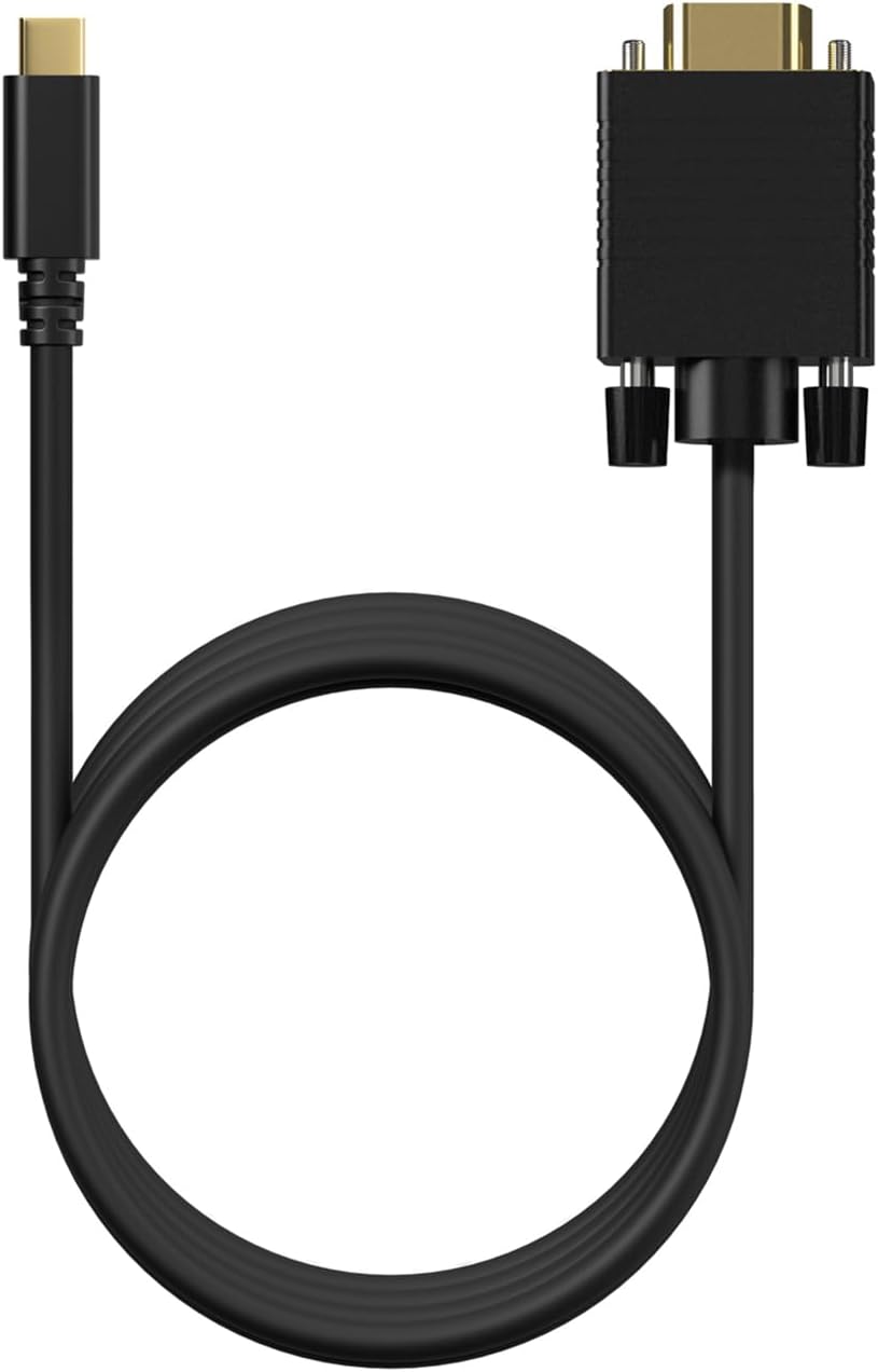 Cabo Conversor Aisens A109-0693/ USB Tipo-C Macho - VGA Macho/ Até 27W/ 1250Mbps/ 1.8m/ Preto - Imagem 3