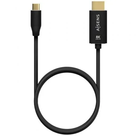 Cabo Conversor AISENS A109-0711 USB-C para HDMI 2.1 8K@60Hz 48Gbps 1m Preto - Imagem 3