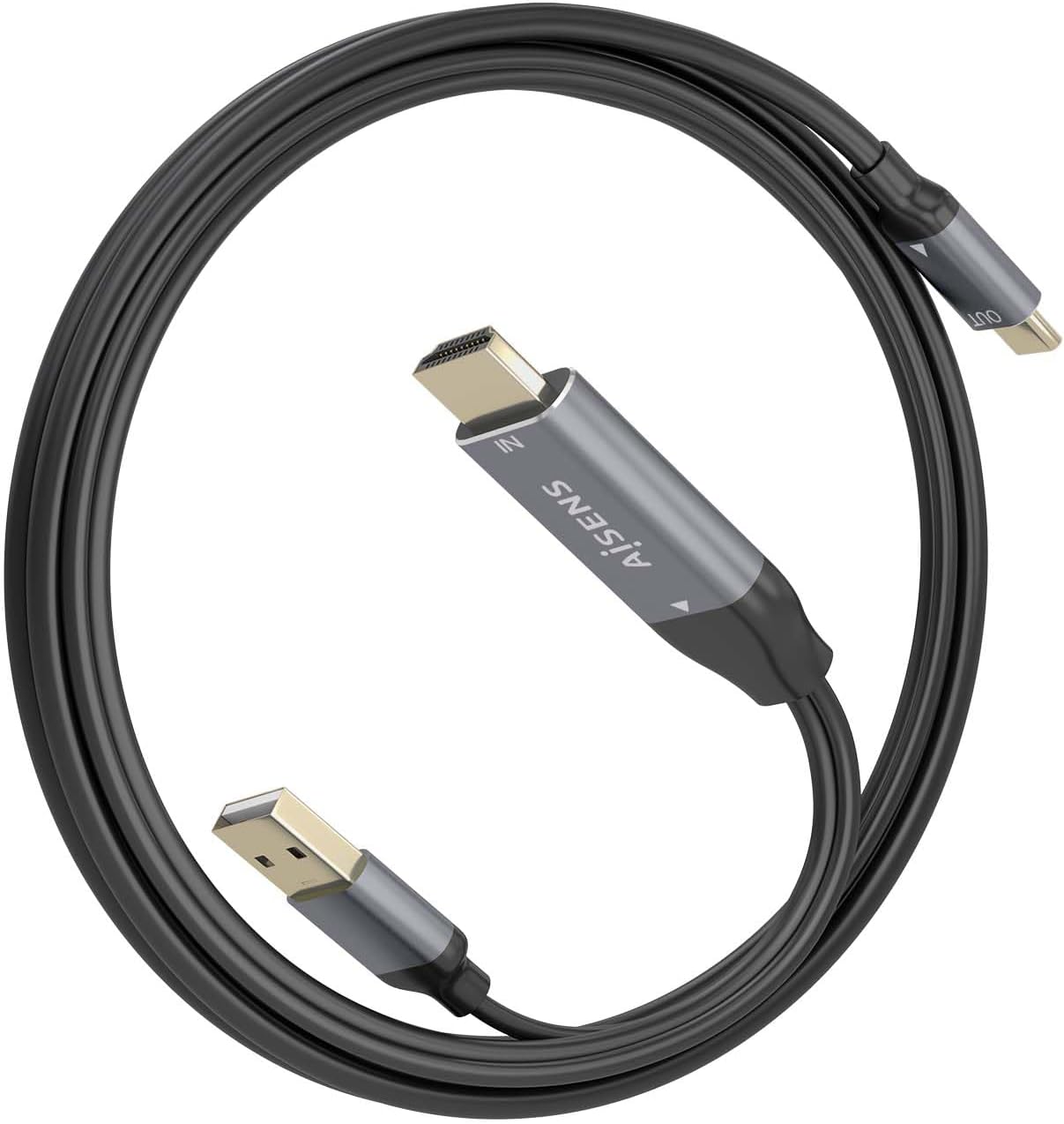 Cabo Conversor Aisens A109-0871/ HDMI Macho/ USB Macho - USB Tipo-C Macho/ 1.8m/ Preto - Imagem 2