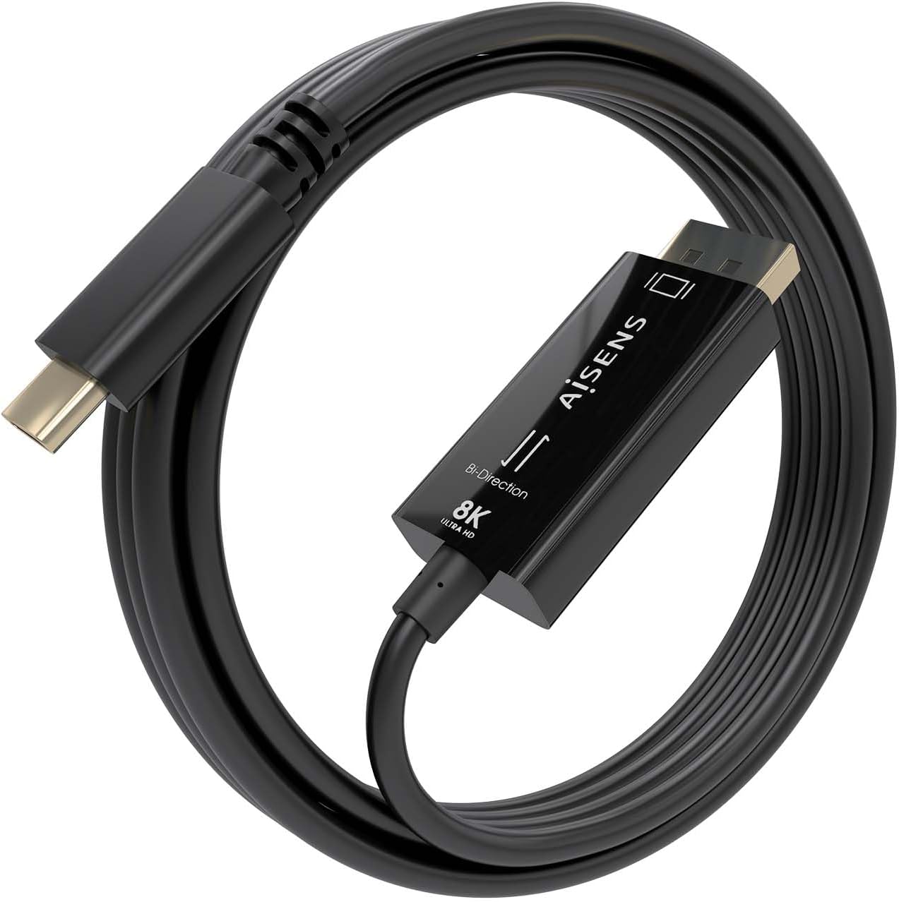 Cabo Conversor Aisens A109-0879/ USB Tipo-C Macho - DisplayPort Macho/ 1.8m/ Preto - Imagem 2