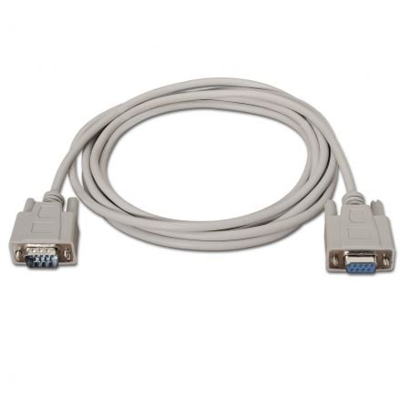 Cabo Série RS232 Aisens A112-0065/ DB9 Macho - DB9 Fêmea/ Até 0.15W/ 1.6Mbps/ 1.8m/ Bege - Imagem 2