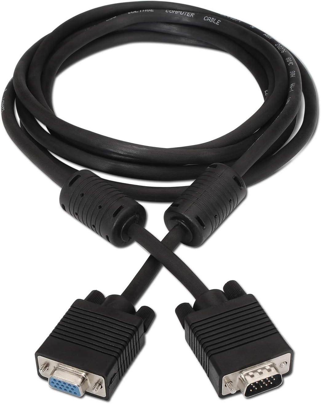 Cabo SVGA Aisens A113-0079/ VGA Macho - VGA Fêmea/ Até 3W/ 10Mbps/ 3m/ Preto - Imagem 2
