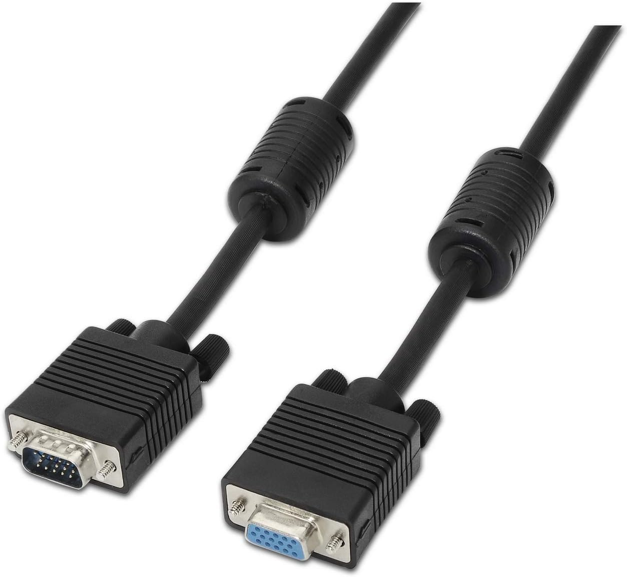 Cabo SVGA Aisens A113-0079/ VGA Macho - VGA Fêmea/ Até 3W/ 10Mbps/ 3m/ Preto