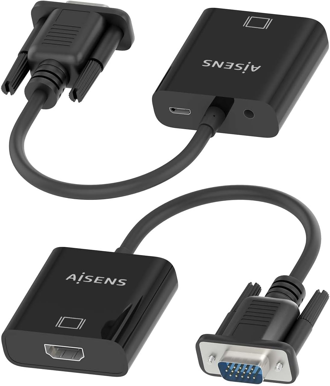 Cabo Conversor Aisens A115-0873/ VGA Macho/ HDMI Fêmea - Jack 3.5 Fêmea - MicroUSB / 20cm/ Preto - Imagem 4