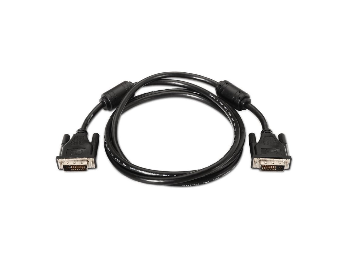 Cabo DVI Aisens A117-0089/ DVI-D Macho - DVI-D Macho/ Até 3W/ 10Mbps/ 1,8m/ Preto