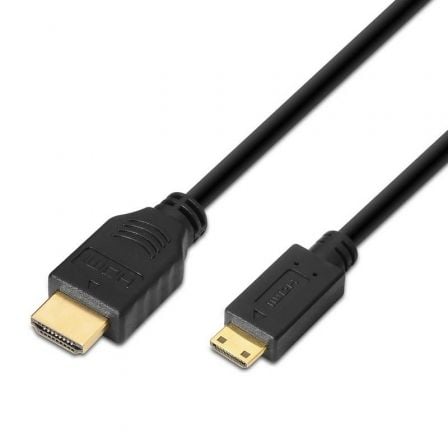 Cabo HDMI Aisens A119-0114/ HDMI Macho - Mini HDMI Macho/ Até 10W/ 720Mbps/ 1.8m/ Preto