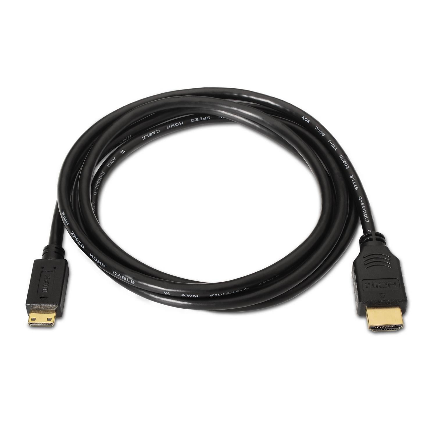 Cabo HDMI Aisens A119-0115/ HDMI Macho - Mini HDMI Macho/ Até 10W/ 720Mbps/ 3m/ Preto - Imagem 2