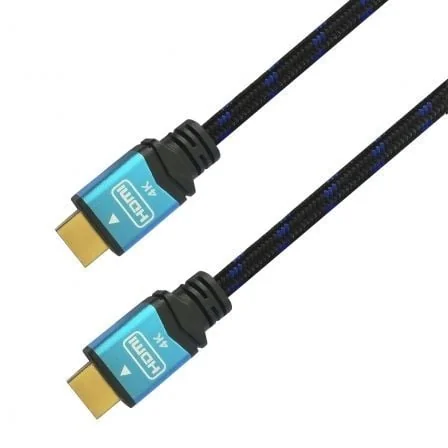 Cabo HDMI 2.0 Aisens A120-0355 4K 60Hz 0.5m Macho-Macho HDR Nylon Preto e Azul