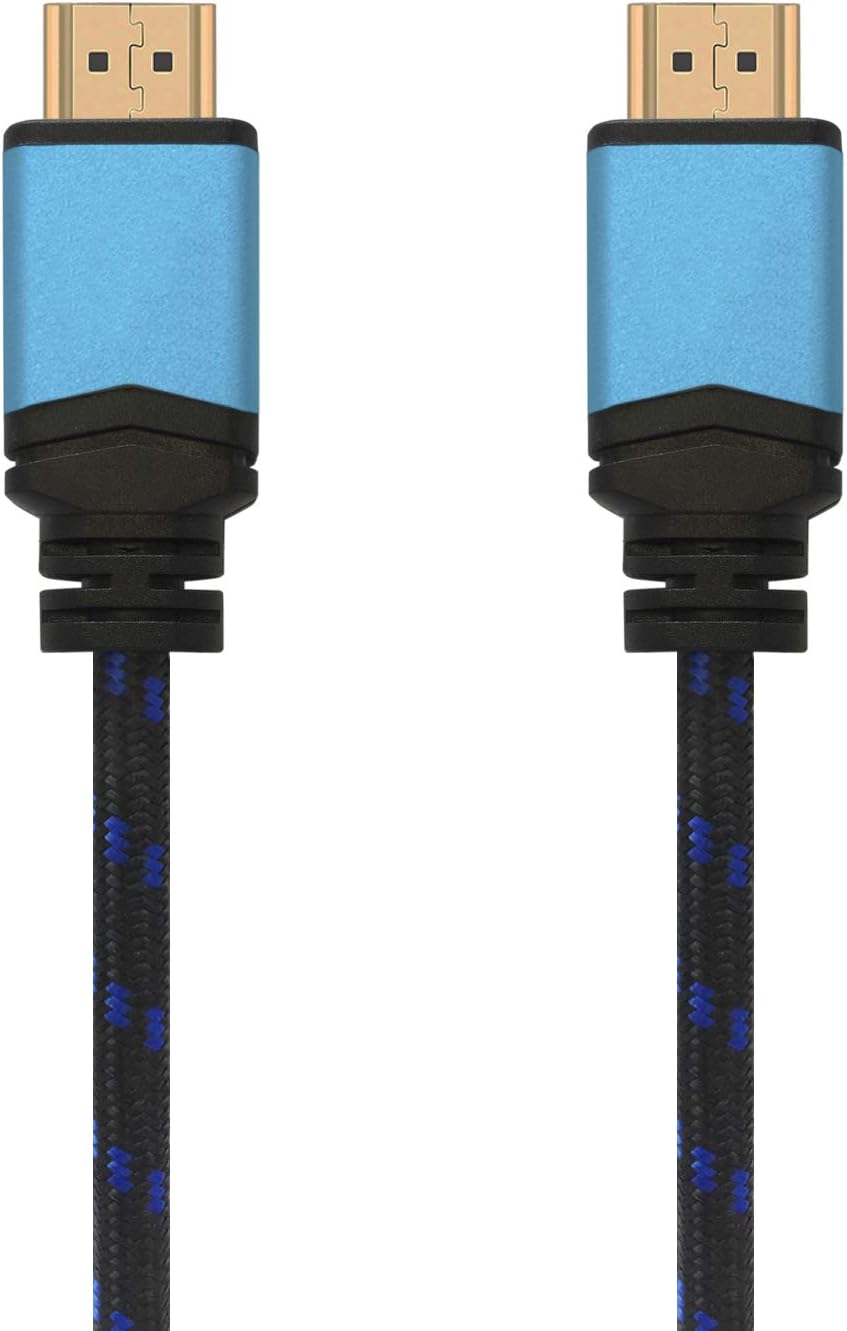Cabo HDMI 2.0 4K Aisens A120-0358/ HDMI Macho - HDMI Macho/ Até 10W/ 2250Mbps/ 3m/ Preto/ Azul - Imagem 2