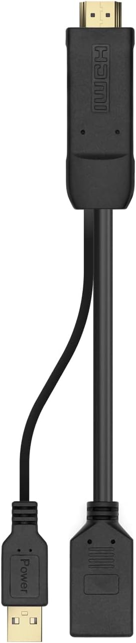 Cabo Conversor 4K Aisens A122-0642/ HDMI Macho - DisplayPort Fêmea - USB Macho/ Até 10W/ 2250Mbps/ 10cm + 10cm/ Preto - Imagem 2