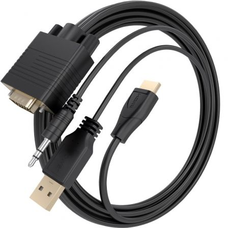 Cabo Conversor Aisens A122-1014 SVGA Macho - USB Macho - Jack Macho/ HDMI Macho/ 1.5m/ Preto - Imagem 2