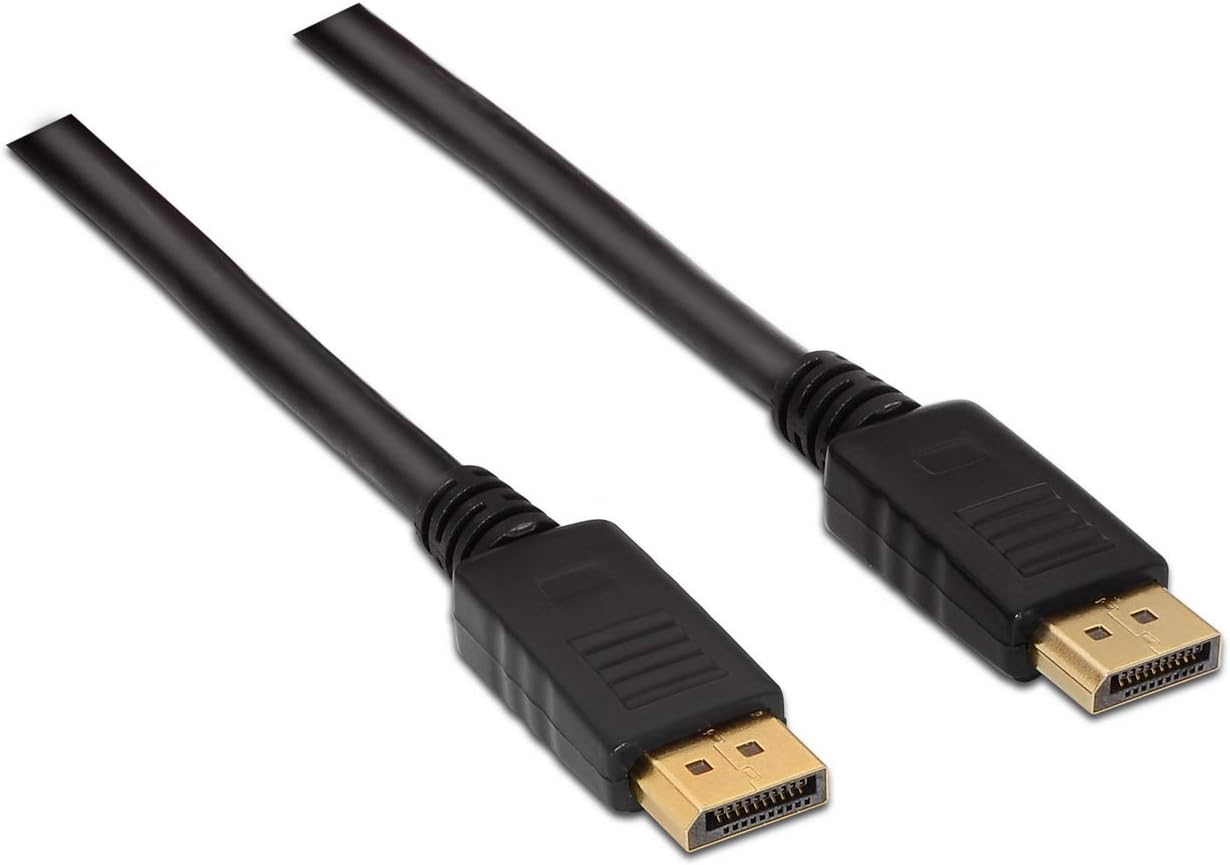 Cabo DisplayPort 1.2 4K Aisens A124-0130/ DisplayPort Macho - DisplayPort Macho/ Até 5W/ 2300Mbps/ 3m/ Preto