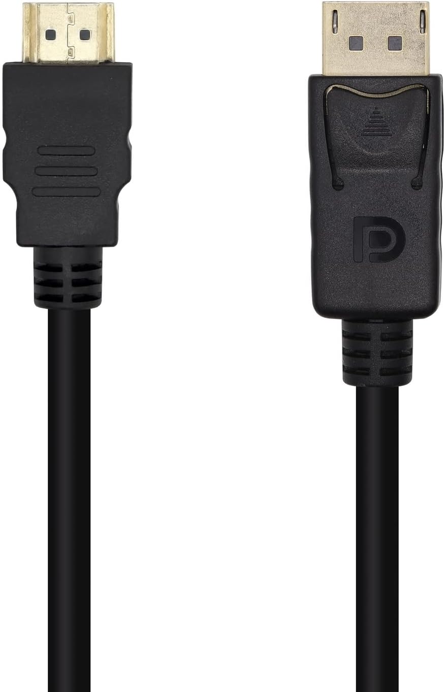 Cabo Conversor Aisens A125-0459/ DisplayPort Macho - HDMI Macho/ Até 5W/ 2300Mbps /1m/ Preto