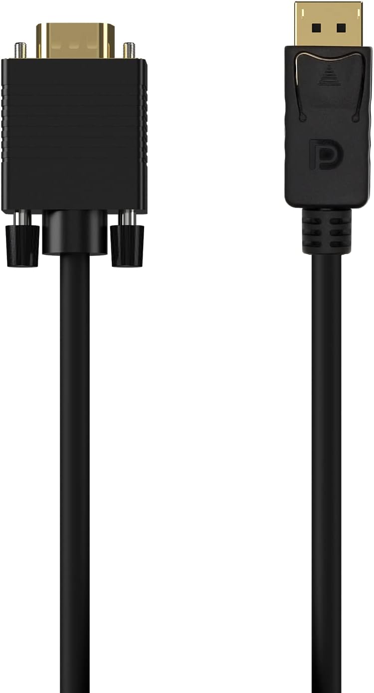 Cabo Conversor Aisens A125-0552/ DisplayPort Macho - VGA Macho/ Até 5W/ 2300Mbps/ 1m/ Preto - Imagem 1