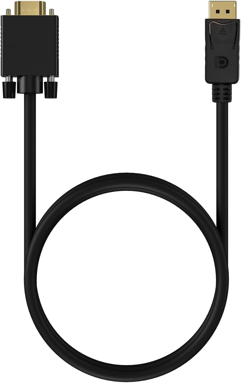 Cabo Conversor Aisens A125-0552/ DisplayPort Macho - VGA Macho/ Até 5W/ 2300Mbps/ 1m/ Preto - Imagem 3