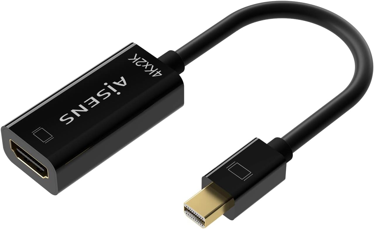 Cabo Conversor Aisens A125-0643/ Mini DisplayPort Macho - HDMI Fêmea/ Até 5W/ 2300Mbps/ 15cm/ Preto