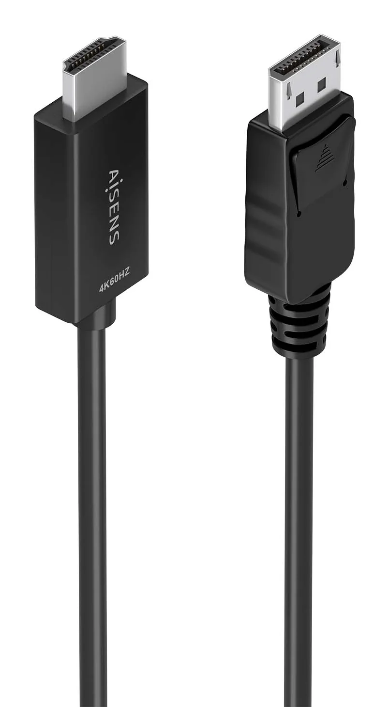 Cabo Conversor AISENS A125-0891 DisplayPort para HDMI 4K@60Hz 0.6m Preto