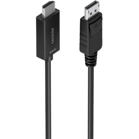Cabo Conversor Aisens A125-0892/ DisplayPort Macho - HDMI 4K Macho/ 1m/ Preto